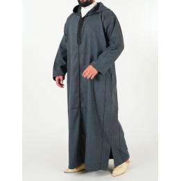 Djellaba marocaine Mlifa - anthracite