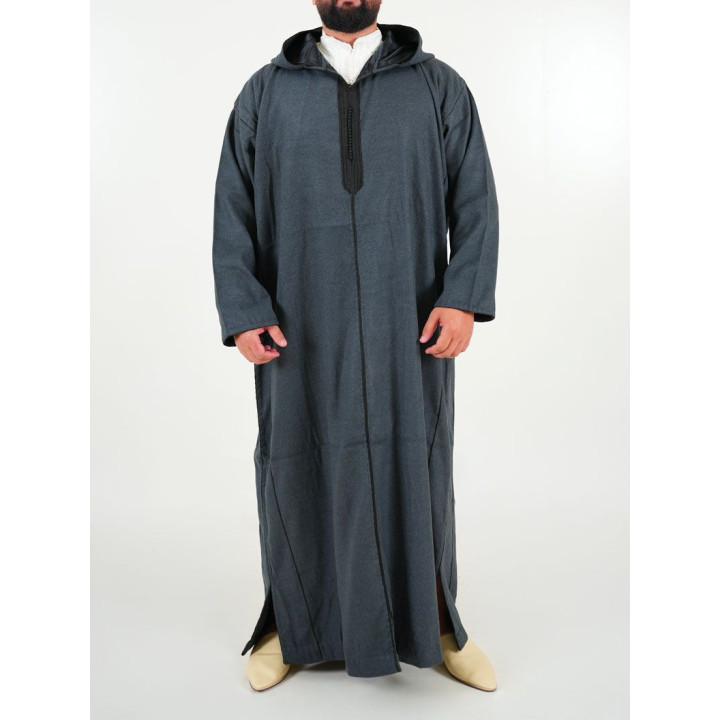Djellaba marocaine Mlifa - anthracite
