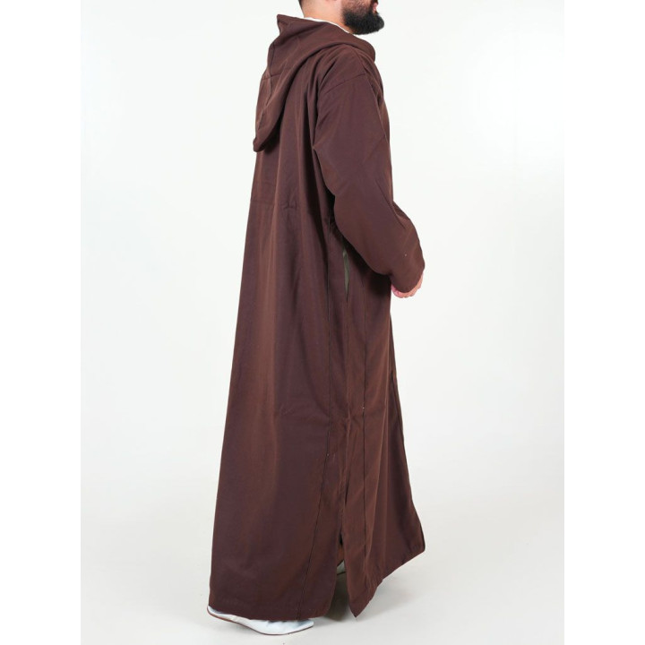 Djellaba marocaine Mlifa - marron foncé