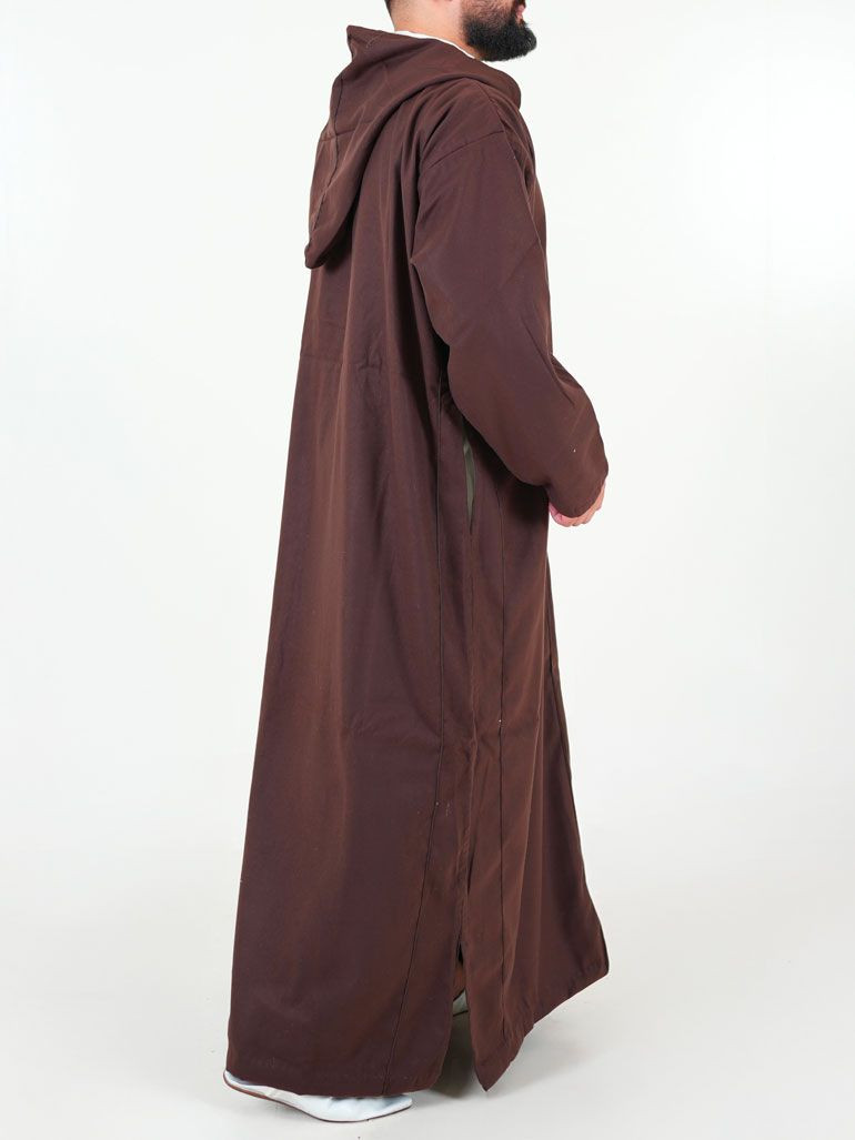 Djellaba marocaine Mlifa - marron foncé