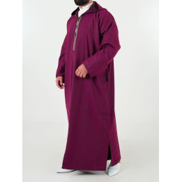 Djellaba marocaine Mlifa - bordeaux