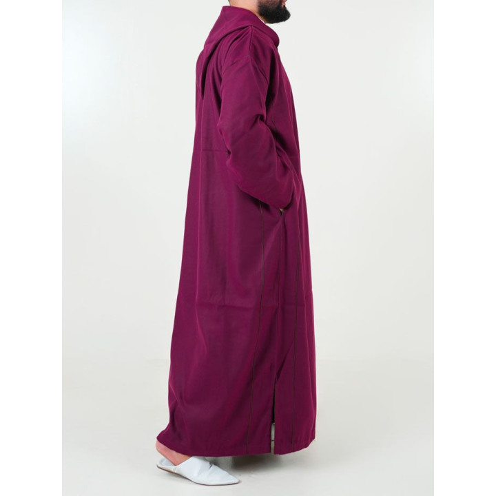 Djellaba marocaine Mlifa - bordeaux