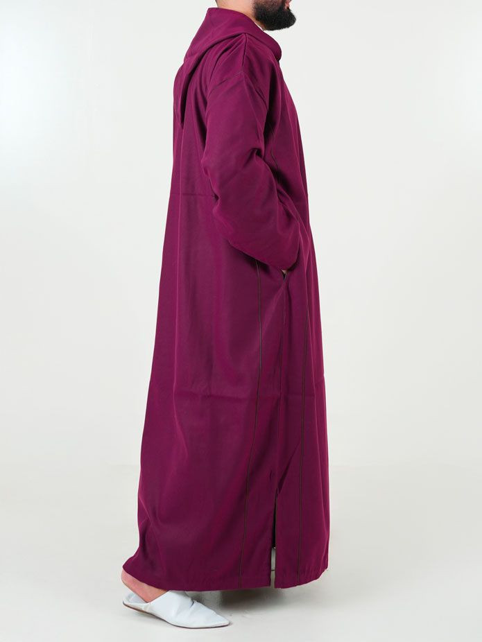 Djellaba marocaine Mlifa - bordeaux