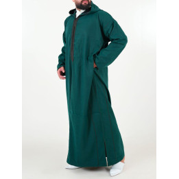 Djellaba marocaine Mlifa - vert sapin