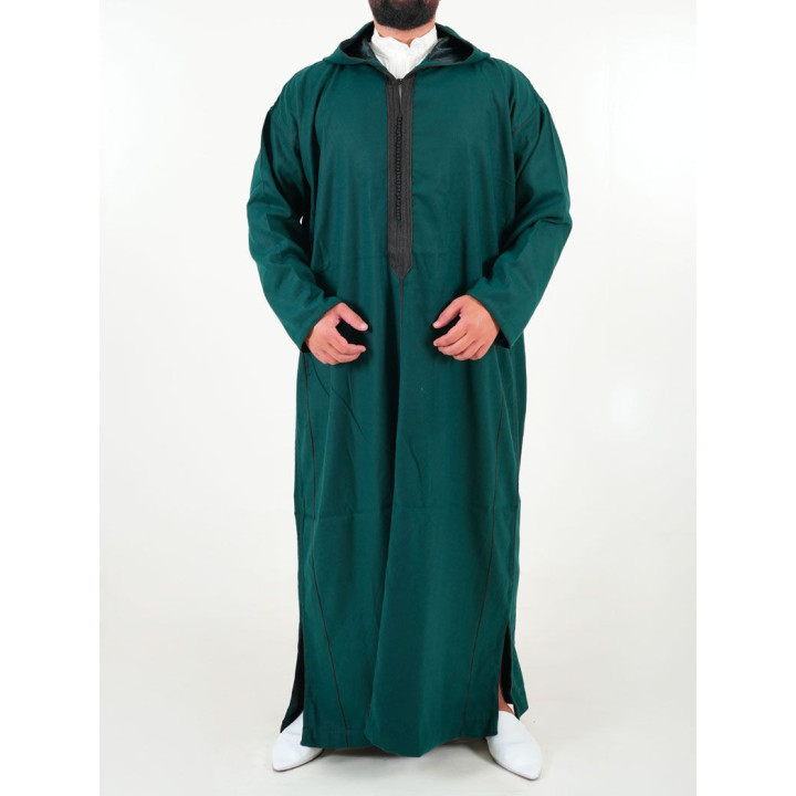 Djellaba marocaine Mlifa - vert sapin