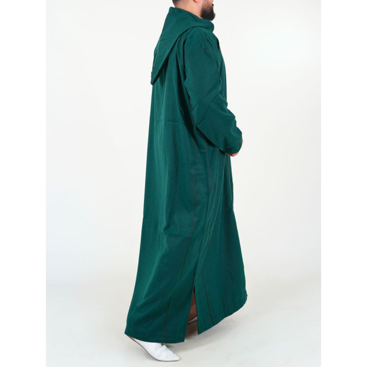 Djellaba marocaine Mlifa - vert sapin