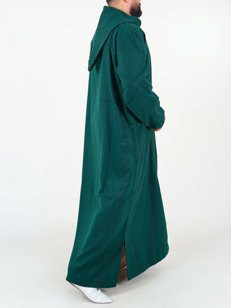 Djellaba marocaine Mlifa - vert sapin