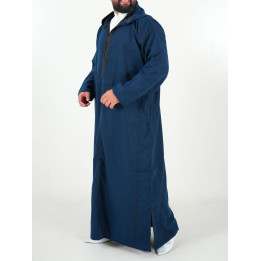 Djellaba marocaine Mlifa - bleu nuit
