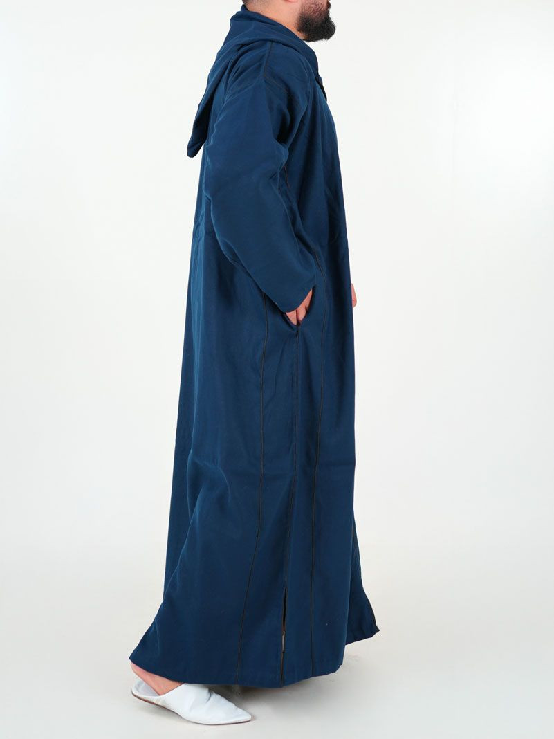 Djellaba marocaine Mlifa - bleu nuit