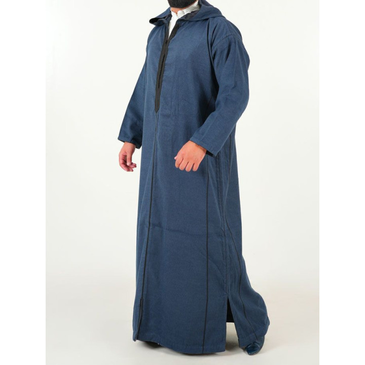 Djellaba marocaine Mlifa - bleu