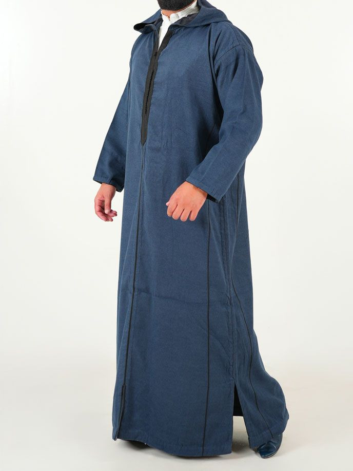 Djellaba marocaine Mlifa - bleu