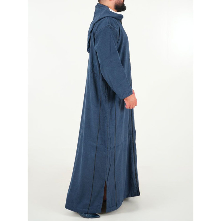 Djellaba marocaine Mlifa - bleu