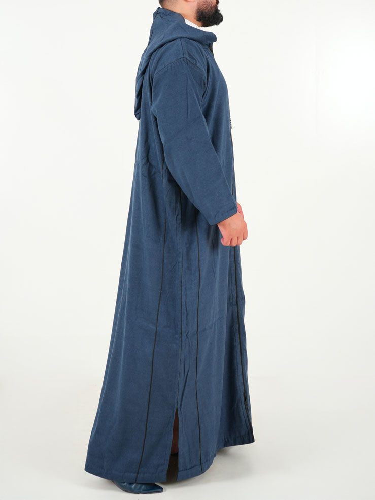 Djellaba marocaine Mlifa - bleu