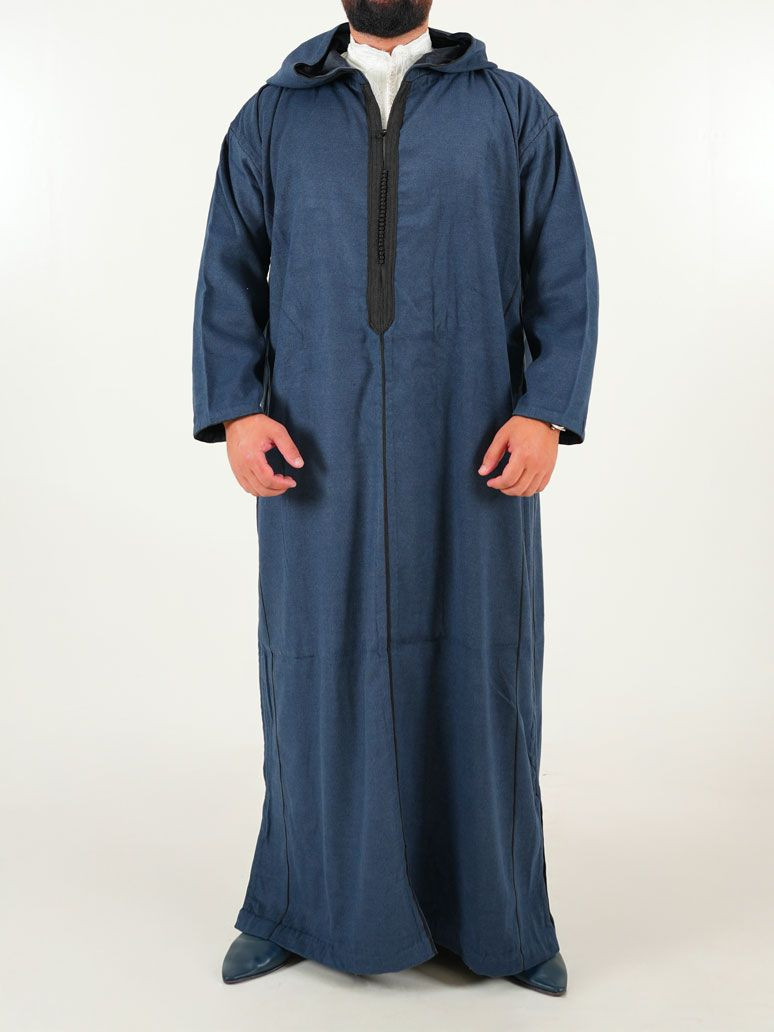 Djellaba marocaine Mlifa - bleu