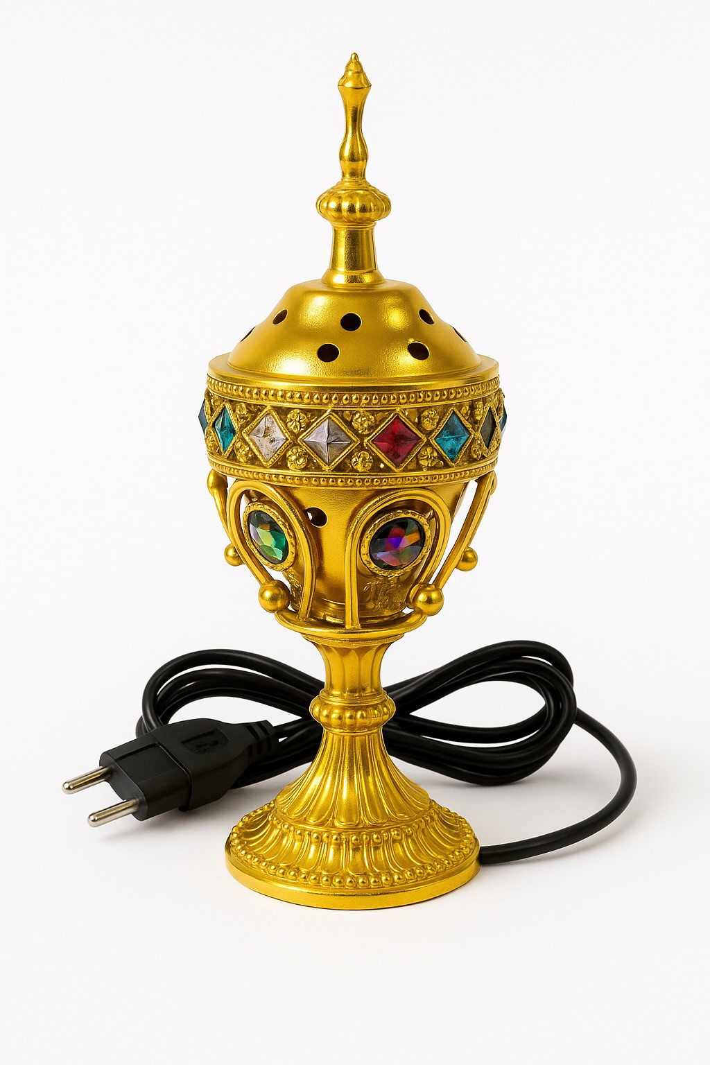 Brûleur électrique luxe doré - brûleur pour Bakhour et encens