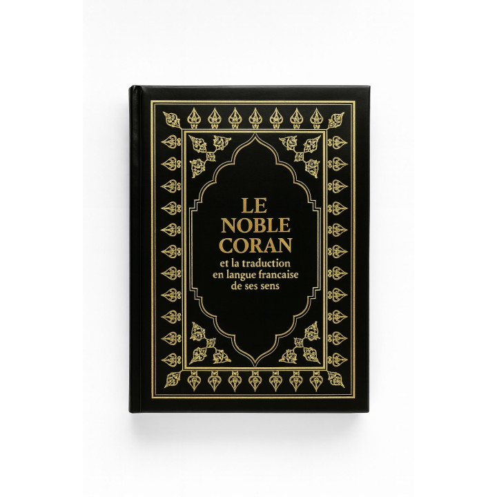 Le Noble Coran - Format moyen 13 x 17 cm - arabe / français - Noir
