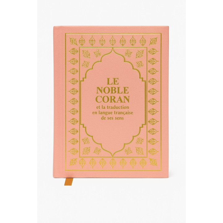Le Noble Coran - Format moyen 13 x 17 cm - arabe / français - Rose