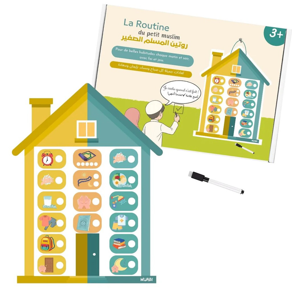 Tableau la routine du petit muslim - Wijabi