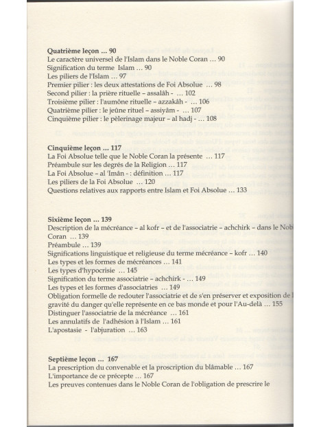 Leçons du Coran et de la Sunna authentique