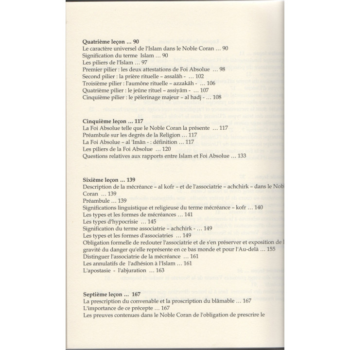 Leçons du Coran et de la Sunna authentique