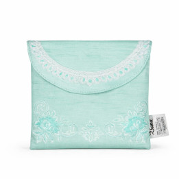 Tapis de prière voyage - pochette tissu - vert d'eau