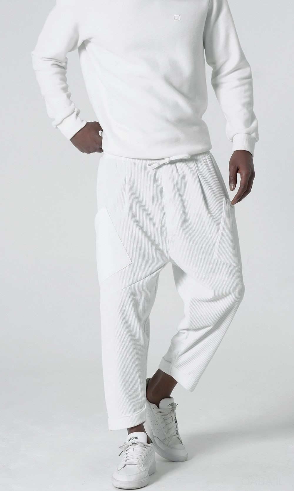 Sarouel Design Kadife 9100 - écru - Qabail