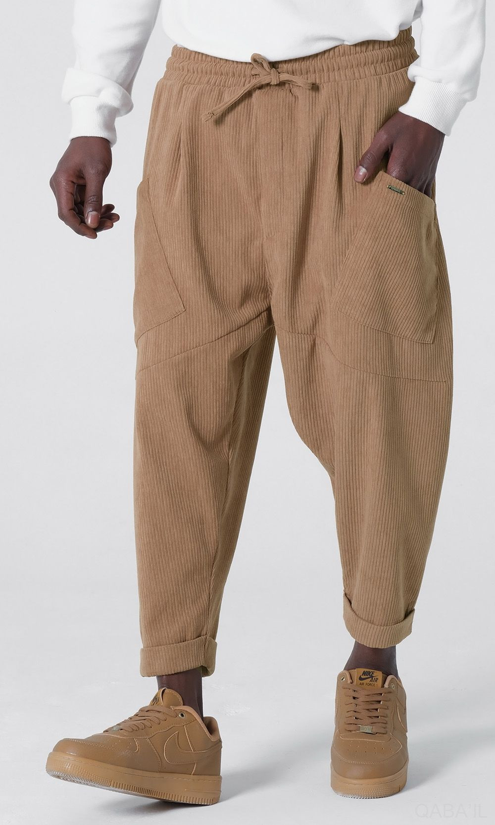 Sarouel Design Kadife 9100 - camel - Qabail