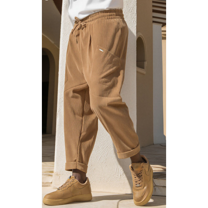 Sarouel Design Kadife 9100 - camel - Qabail