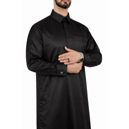 Qamis Qatari noir