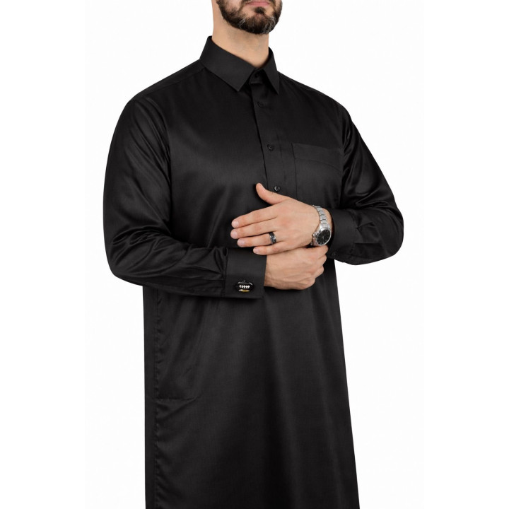 Qamis Qatari noir