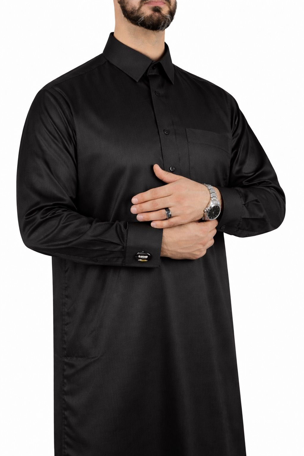 Qamis Qatari noir