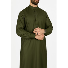 Qamis Saoudien kaki - coton