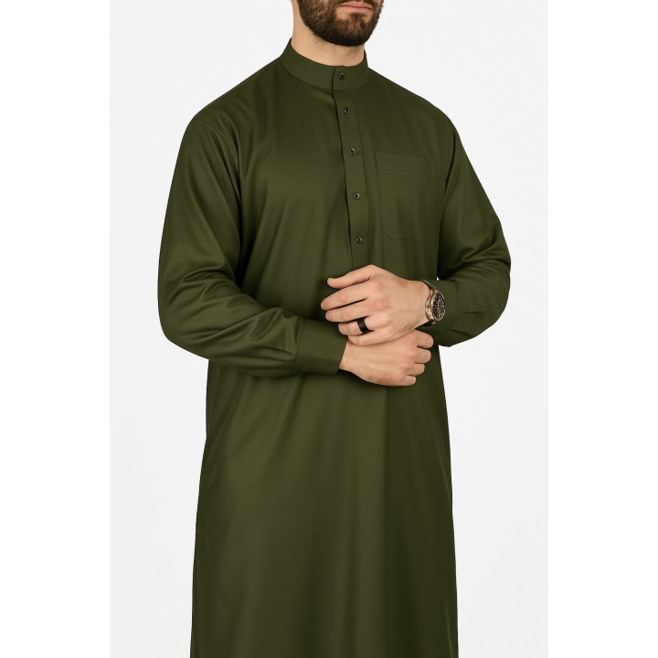 Qamis Saoudien kaki - coton