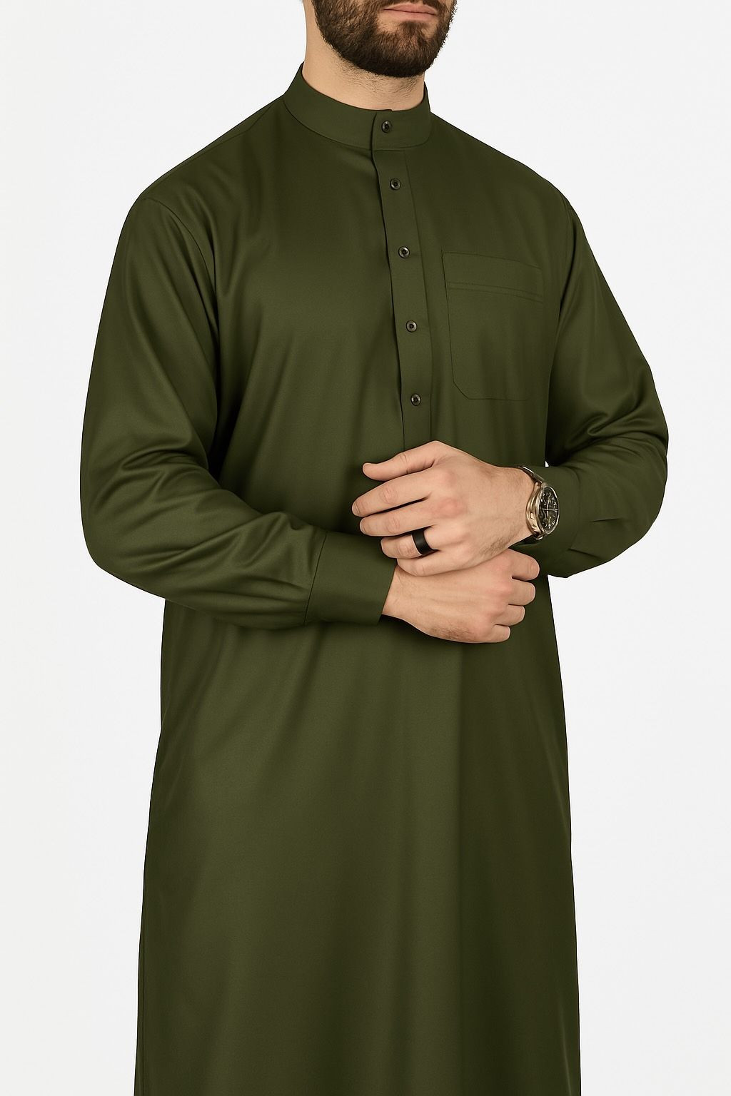 Qamis Saoudien kaki - coton