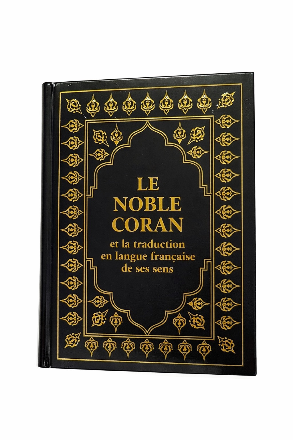 Le Noble Coran et la traduction en langue française de ses sens - Edition de luxe couverture  en daim -  Vert dorée