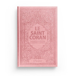 Le Saint Coran en arabe, français et phonétique - Edition de luxe rose clair