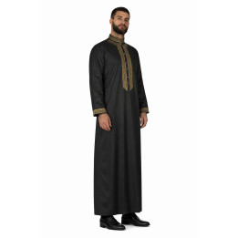Qamis sultan avec broderie - Blanc / Doré