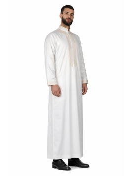 Qamis Adam Blanc - avec...