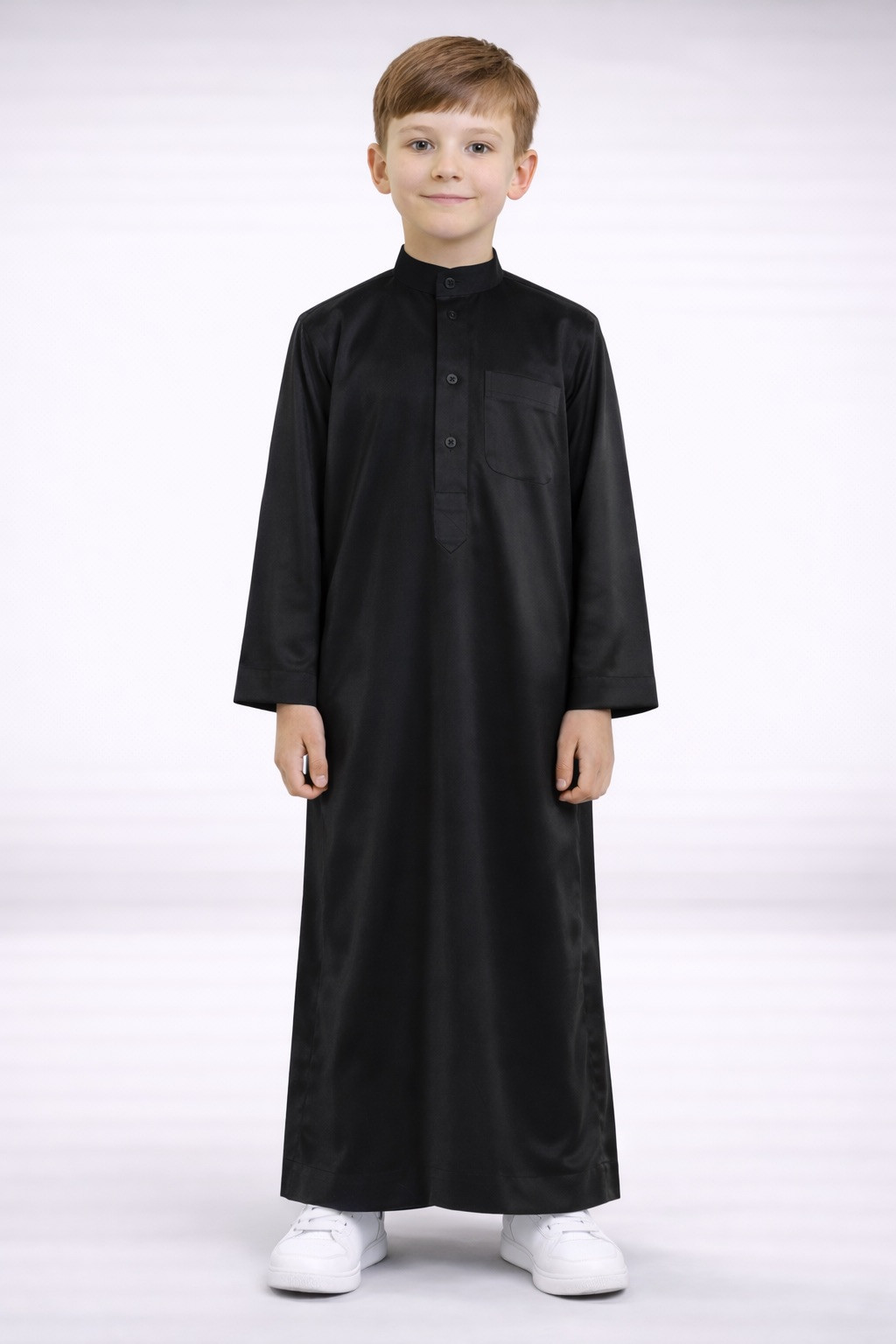 Qamis Enfant saoudien satiné - Noir