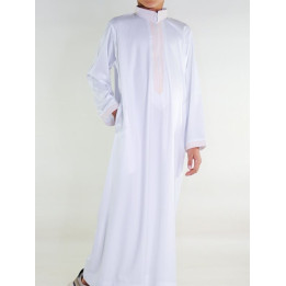 Qamis Sultan enfant - Blanc et doré