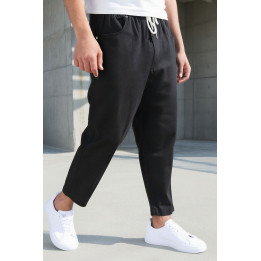 Qamis Long Eminence - Noir broderie Doré - Qabail