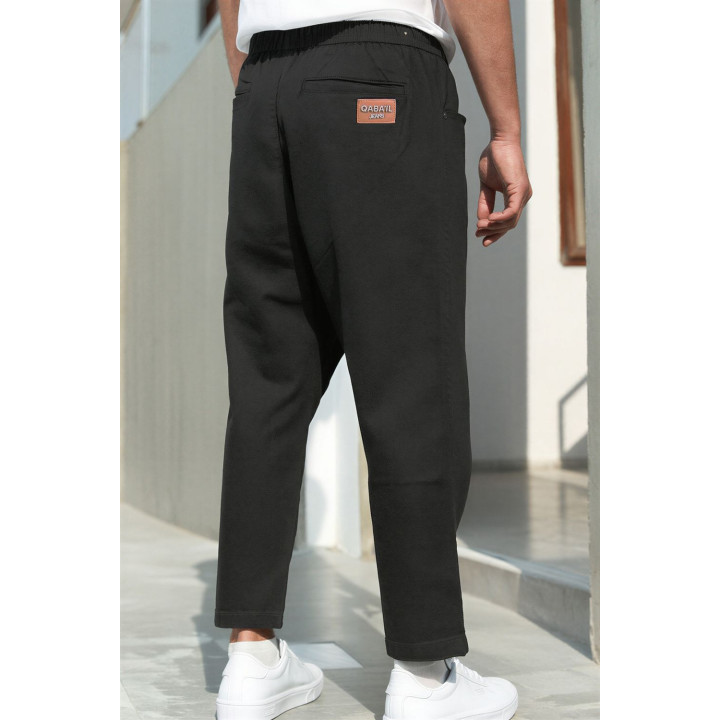 Qamis Long Eminence - Noir broderie Doré - Qabail