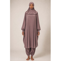 Burkini - jilbab de bain - taupe rosé - 2019