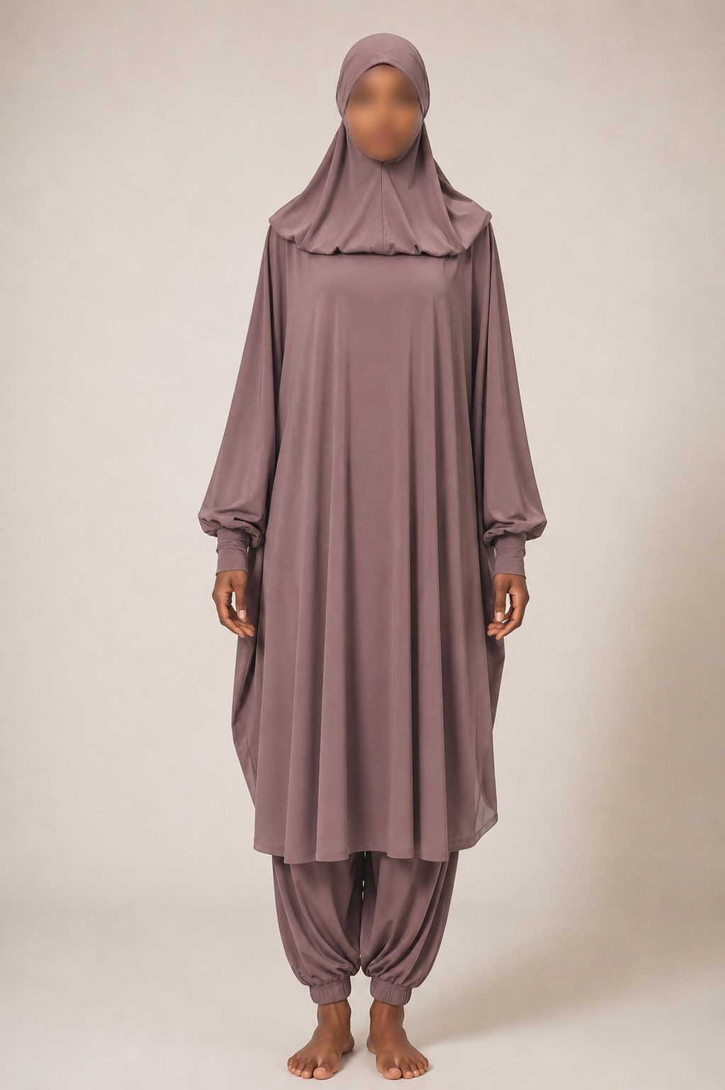 Burkini - jilbab de bain - taupe rosé - 2019