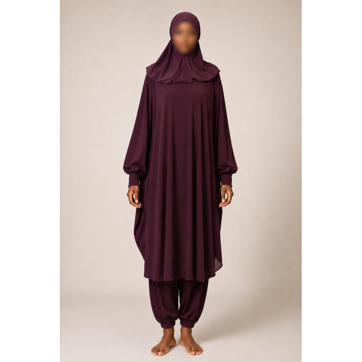 Burkini - jilbab de bain - bordeaux - 2019