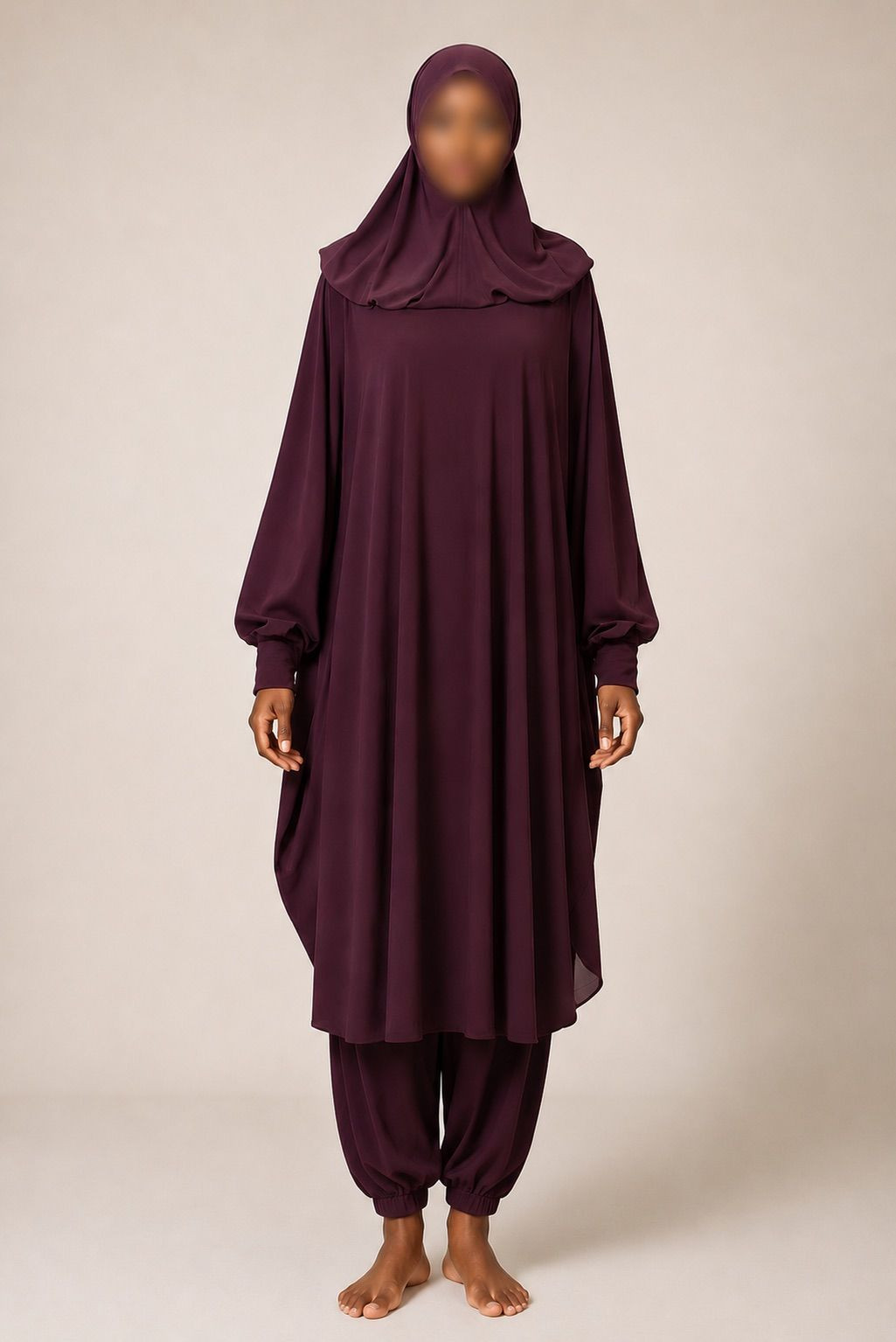 Burkini - jilbab de bain - bordeaux - 2019