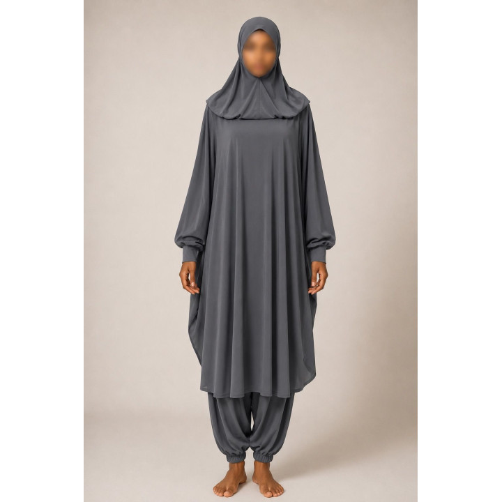 Burkini - jilbab de bain - gris - 2019