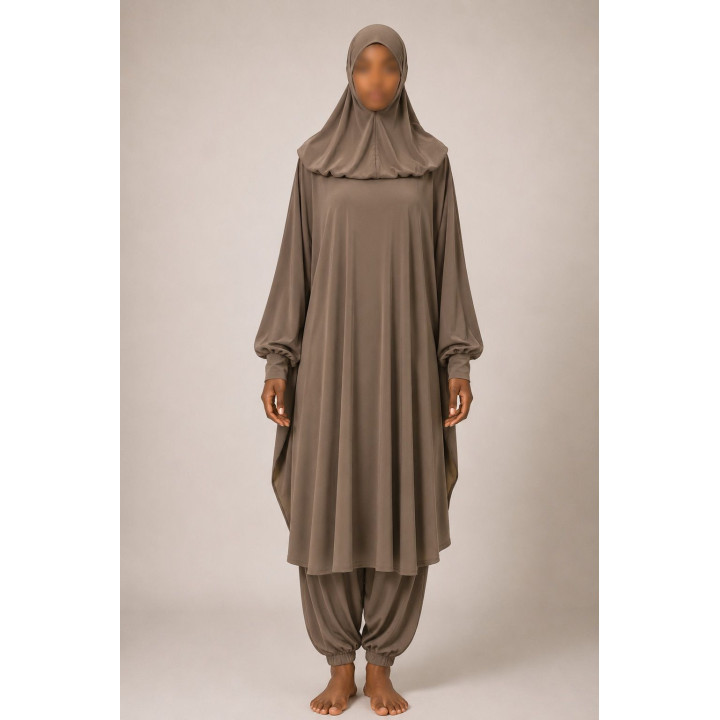 Burkini - jilbab de bain - taupe - 2019