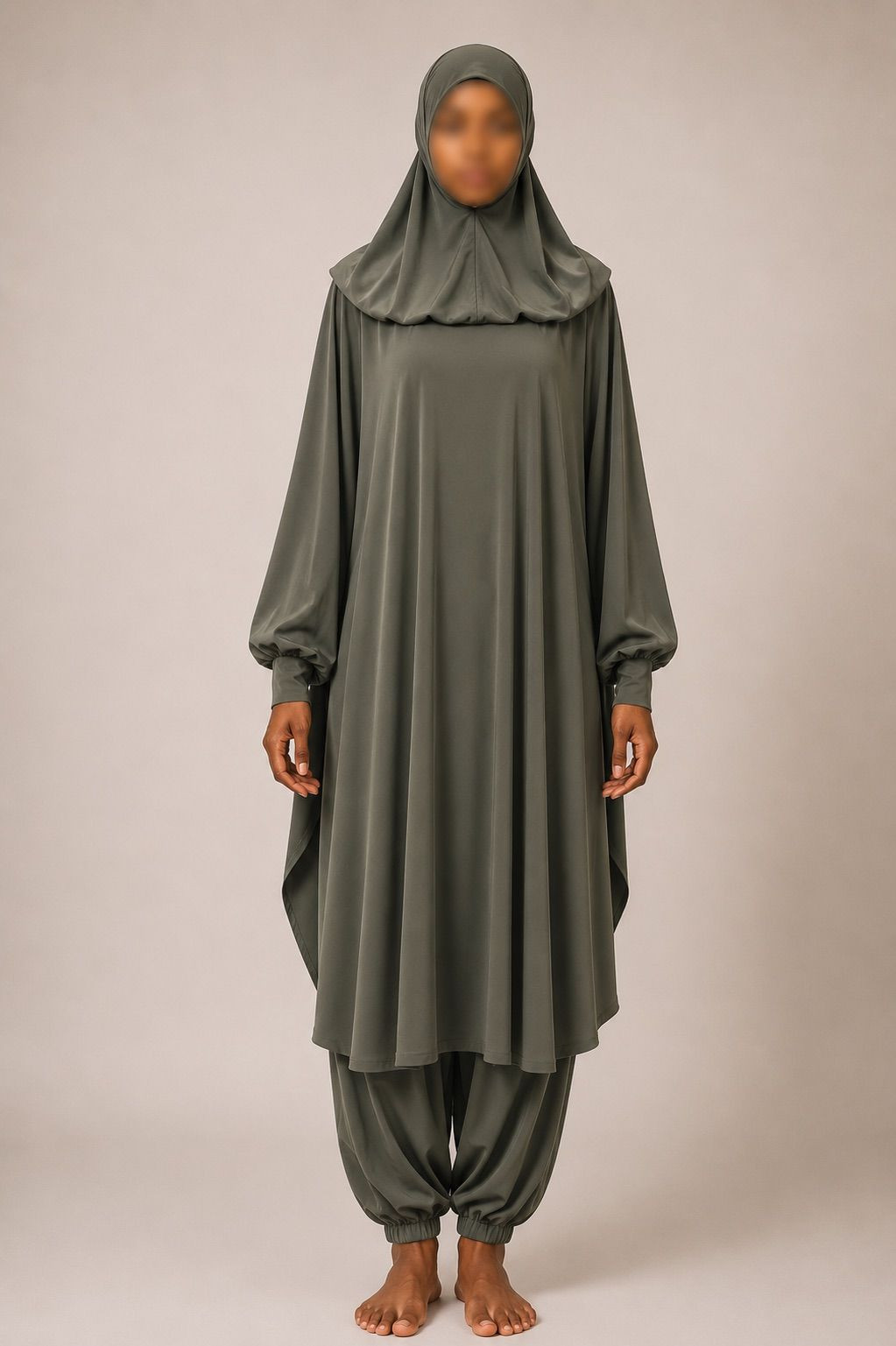 Burkini - jilbab de bain - kaki - 2019