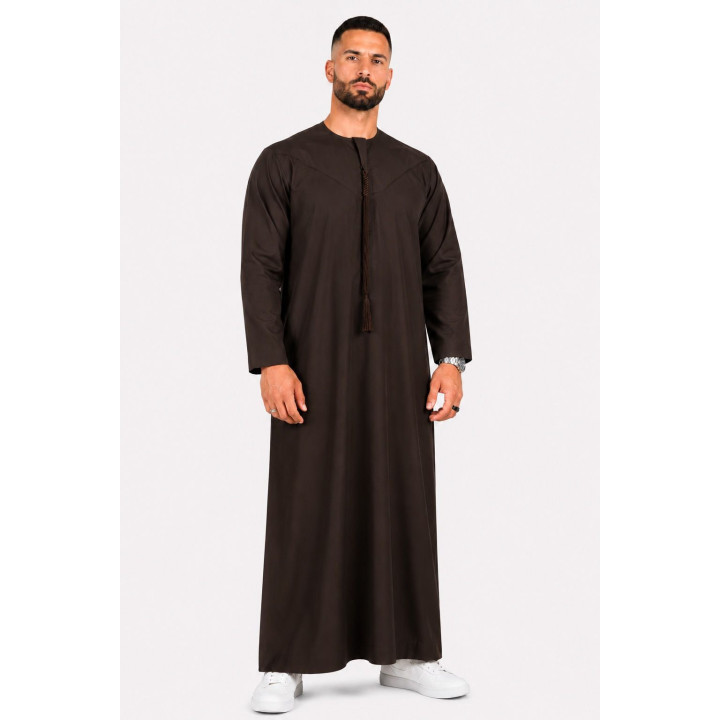 Qamis Emirati Vert Bouteille - Coton